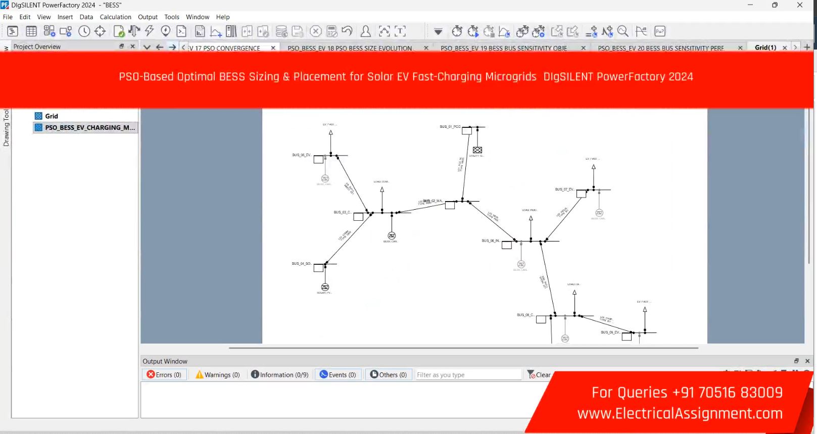 PSO-Based Optimal BESS Sizing & Placement for Solar EV Fast-Charging Microgrids DIgSILENT PowerFactory 2024 screenshot 8
